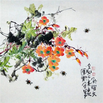 莫胜林 国画花鸟 三尺斗方 BBB86